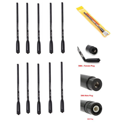 10PCS SRH789 SMA Male/SMA Female/BNC Foldable Wide Band 95-1100MHz Telescopic Antenna For Baofeng Kenwood TYT Walkie Talkie