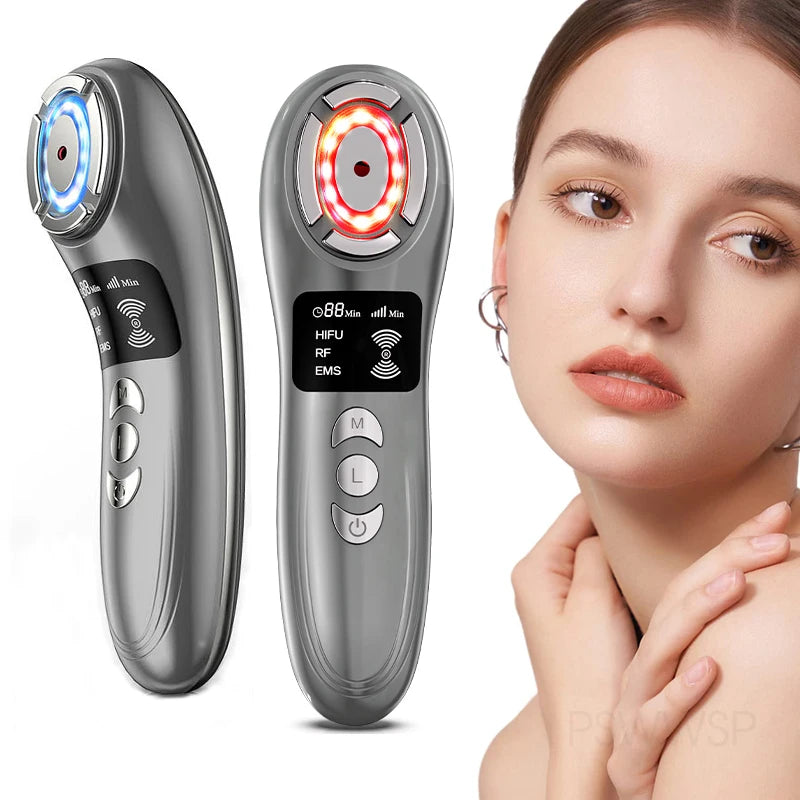 Home SPA Face Chin Neck Eye Anti Wrinkle Lifting HIFU Facial Massager Mini HIFU Machine Ultrasonic EMS Skin Tightening Device