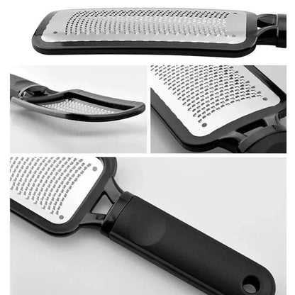 BXA Professional Foot File Scrubber Stainless Steel Rasp Heel Grater Hard Dead Skin Callus Remover Pedicure Feet Care 1pc