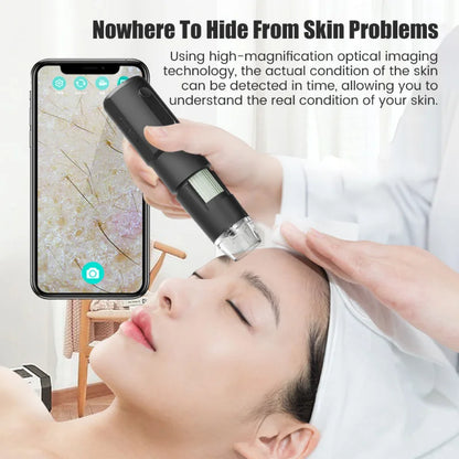 NEW 1000X Scalp Detection Pore Magnifier Wireless Dermoscope Human Skin Analyzer Professional Digital Microscope Wireless WiFi