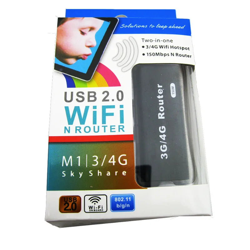 Wireless WiFi 3G Router, Supports 3.5G Data Card, Plug and Play with Ethernet, AP Hotspot, Gift