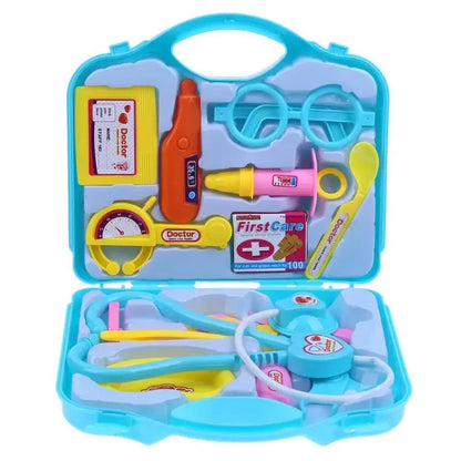 15pcs Children Pretend Play Doctor Nurse Medical Tool Toys Set Portable Suitcase for Girls Boys Gifts Learning Educational Toys