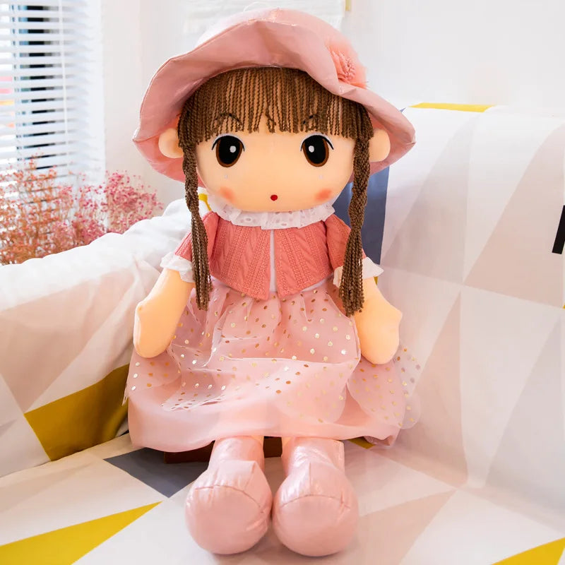 45-75cm Big Kawaii Hat Princess Mayfair Doll w/ Clothes Kids Baby Appease Toys Stuffed Soft Cartoon Plush Toys for Children Gift