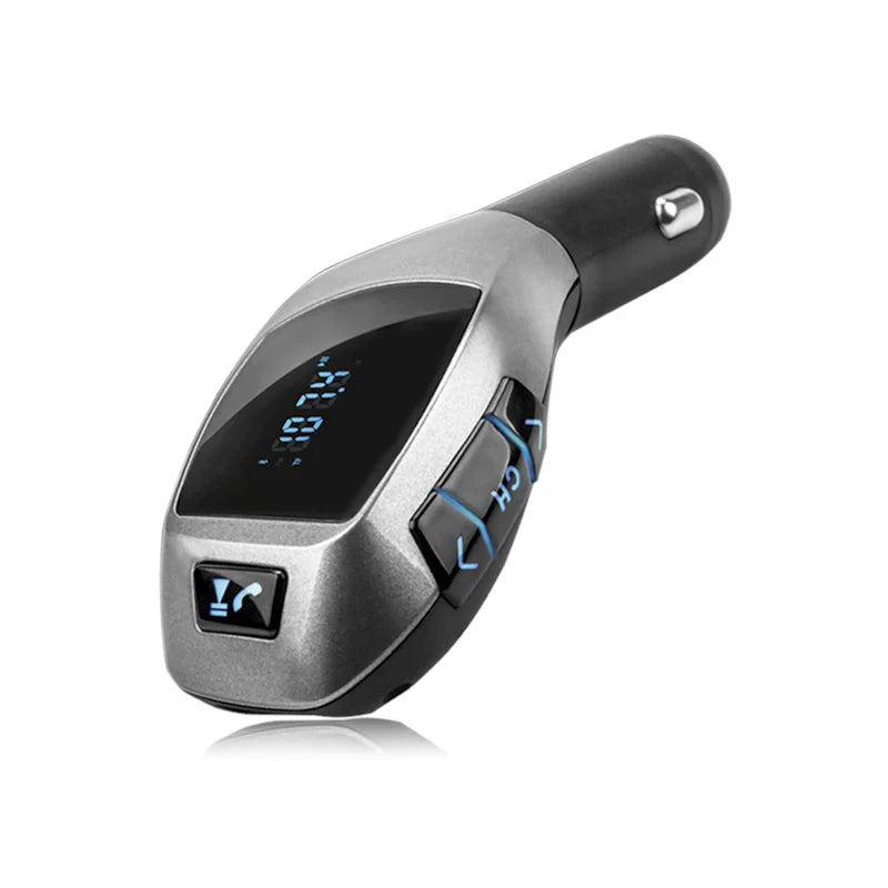 X5 Car Bluetooth Wireless Fm Transmitter compatible Hands-free Mp3 Player Usb Charging Port Supports U Disk Tf Card