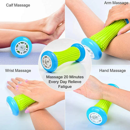 Foot Roller Massage Relives Plantar Fasciitis and Heel Arch Pain Reflex Massage Back Leg Hand Muscles Relax Heat