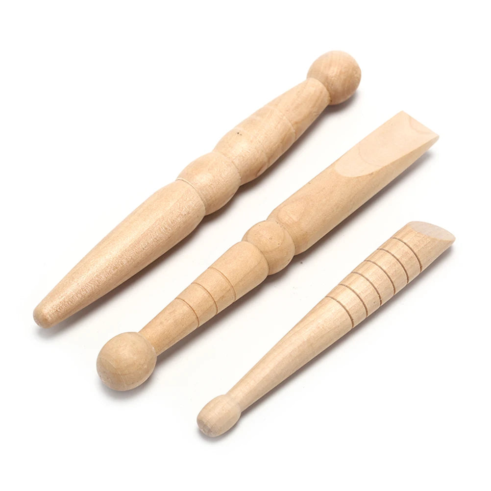 3pcs Wooden Foot Body Massage Stick Relieve Muscle Soreness Relaxing Tool Foot Reflexology Massager