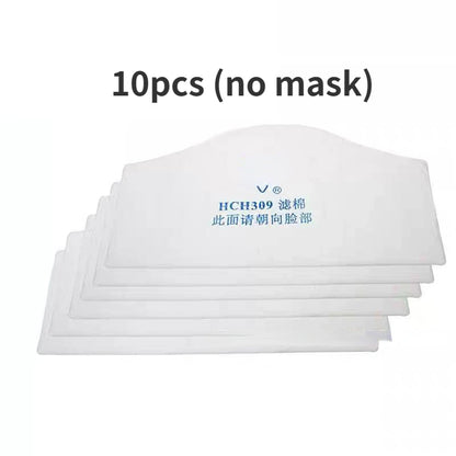 10pcs Filter Cotton Replaceable Industry Dust-Proof for 6200/7502/6800 Gas Mask Chemical Respirator Spraying Painting（No Mask）