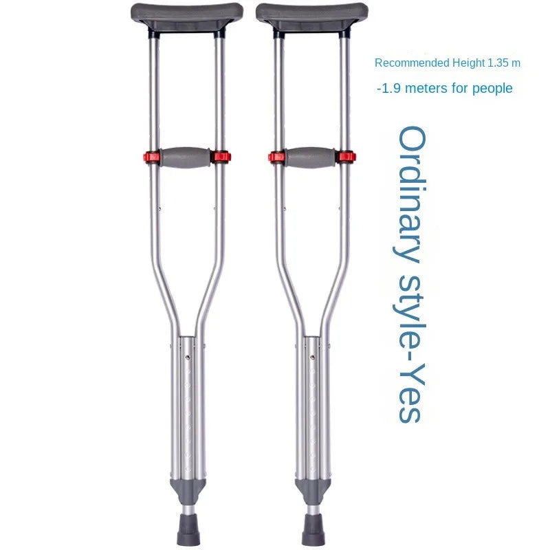 Stainless Steel Aluminum Allo Single Crutch Walking Aid  Armpit Crutches Double Crutches Walker Elderly Rehabilitation Toddler