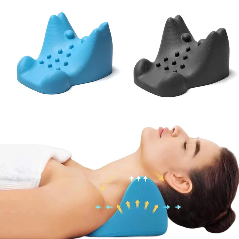 1pack Shoulder Chiropractic Massage Pillow Muscle Relaxation Traction Neck Stretcher Massage Relieve Pain Spine Correction