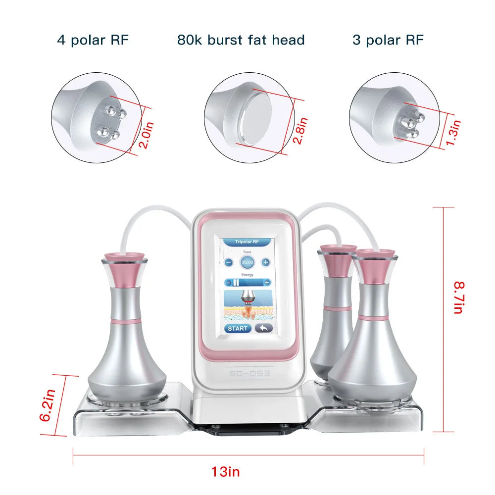 New 5D Sculpture Instrument 3 in 1 80K Ultrasonic Slimming Machine Rejuvenation Multi-polar Radio Frequency Skin Tightening