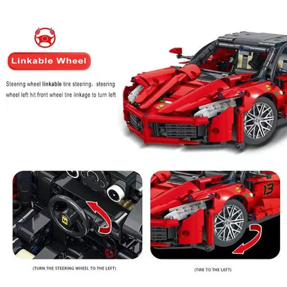 1659PCS Technical Feraari Enzo Sport Car Building Blocks 42143 V8 Engine Vehicle Assemble Bricks Kids Toys Gifts For Boys