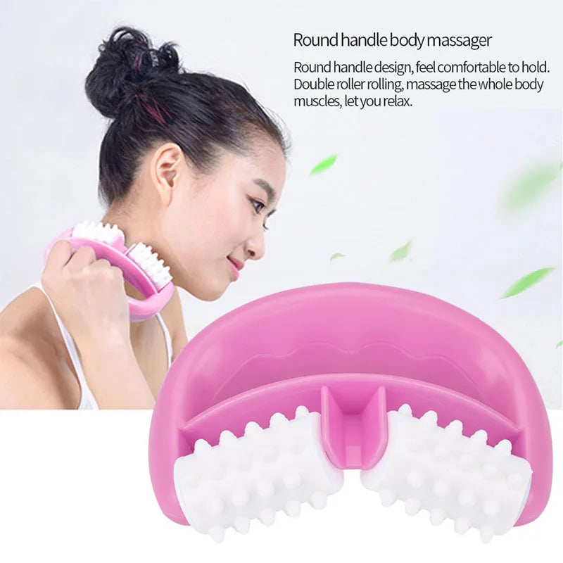 Anti Cellulite Roller Health Care Cellulite Massage Manual Two-Wheel Roller Massage Fast Anti Cellulite Roller Beauty Massager