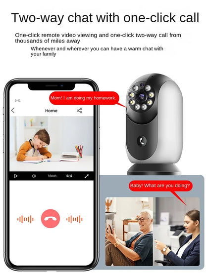 Wireless Network Wifi HD 5G Dual-frequency Monitoring Camera Mobile Automatic Tracking Mobile Phone Remote Monitor
