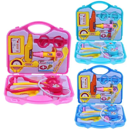 15pcs Children Pretend Play Doctor Nurse Medical Tool Toys Set Portable Suitcase for Girls Boys Gifts Learning Educational Toys