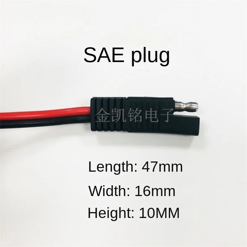 15A High Power Copper Solar Panel Adapter, 1.5mm² Pure Copper Battery Clamp To SAE Connector, 1 Meter