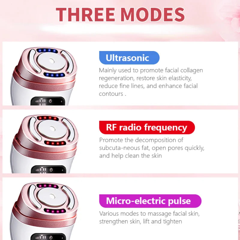 Portable Mini HIFU Facial Skin Radio Frequency EMS Micro-Current Instrument To Lift And Tighten Face-Lift Beauty Massager