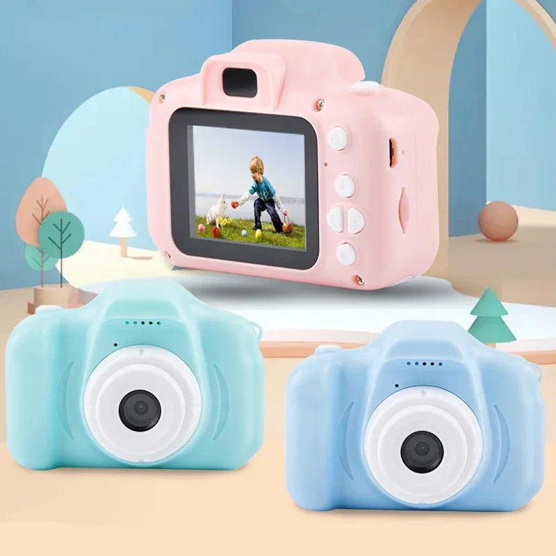 1080P HD Camera Video Toys for Kids 2 Inch Cartoon Cute Outdoor Digital Pink Camera Children SLR Camera Toy Birthday Gift