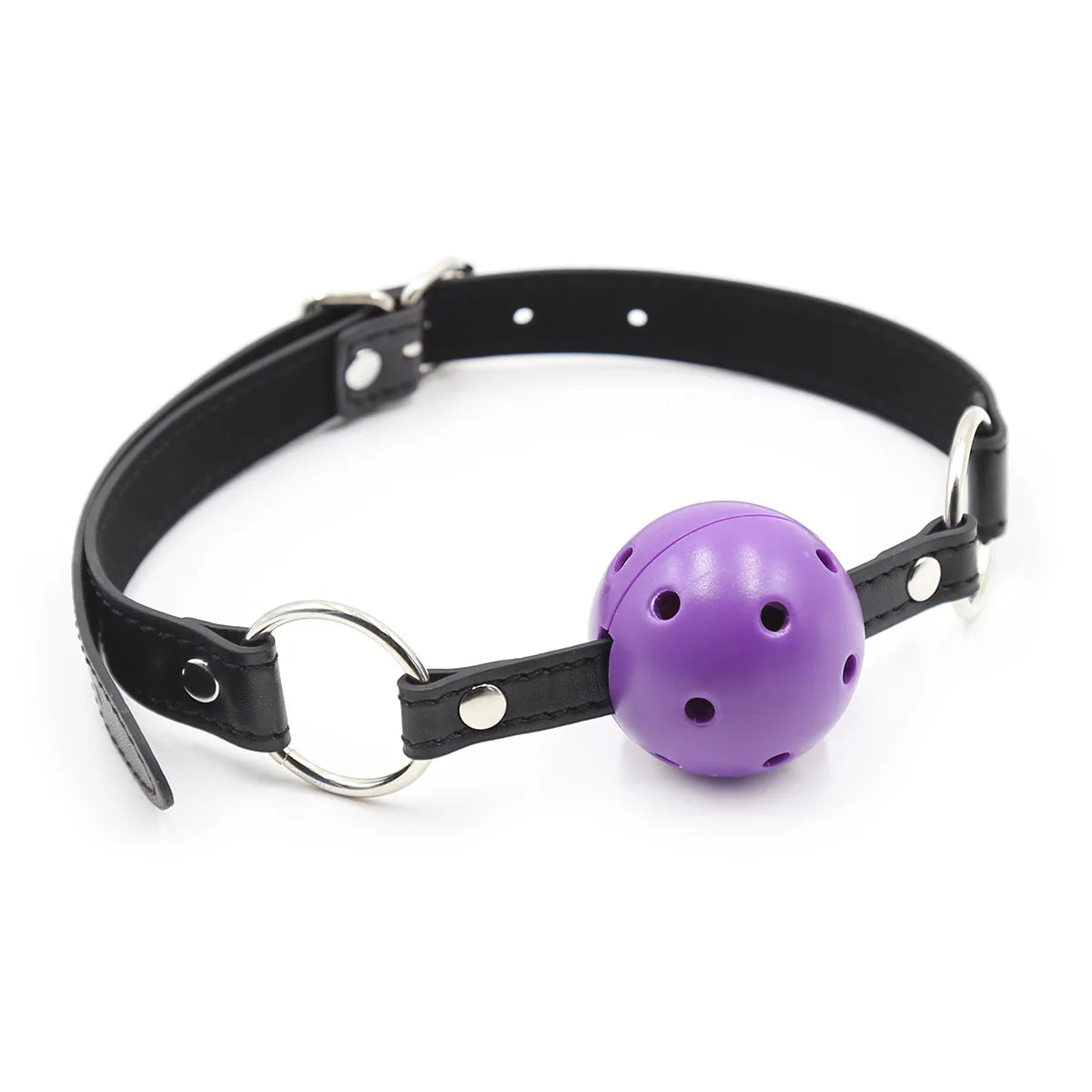 4.5cm Ball Gag Bondage Leather Open Mouth Gags Oral Fixation Adult Flirting Sex Toys Mouth Ball Plug for Men Women BDSM Game