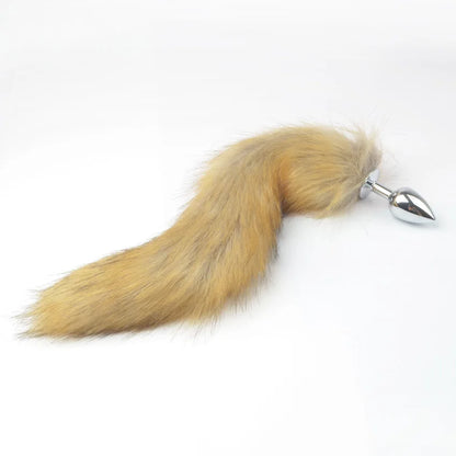 1PCS Soft Artificial Wool Fetish Fox Tail Metal Anal Plug Butt Plug  Adults Games Sex Products Cosplay Sex Toy for Men/Women