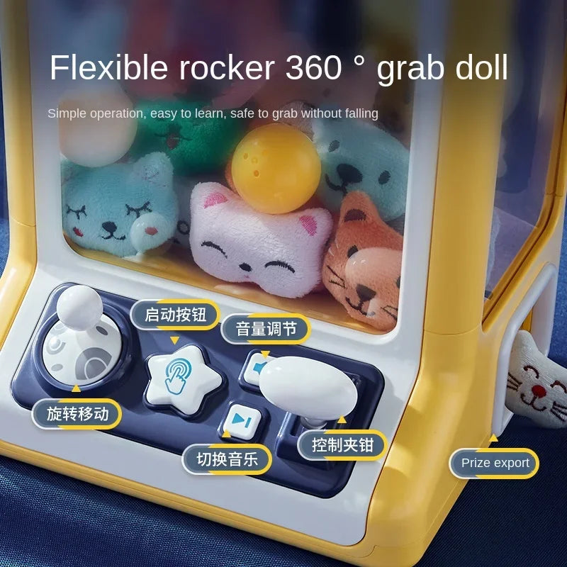 Automatic Doll DIY Machine Kids Coin Operated Play Game Mini Jeux Toy Claw Machine Crane Machines Music Doll for Christmas Gifts