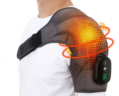 Electric Heating Therapy Shoulder Brace Heating Shoulder Massage  Support Adjustable Led Heating Belt For Arthritis Joint Injury