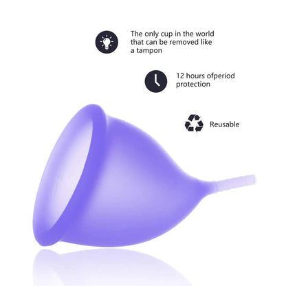 Menstrual Cups Eco-friendly Reusable Medical Soft Silicone Menstrual Cup Set Sterilizer Feminine Hygiene Product Period Cup