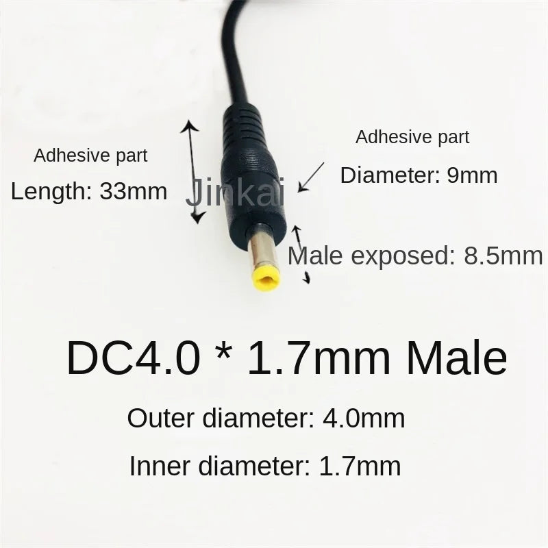 12V 2A Car Power Cable, Copper, Cigarette Lighter To DC 4.0*1.7mm Connector, Tmall Genie, Black, 1.5m