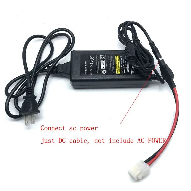 AC 100-240V to DC 12V Charger Power Adaptor T-Plug Cable for QYT KT-8900 KT-8900D 7900D 9800 VV-808S 898S BJ-218 318 Car Radio