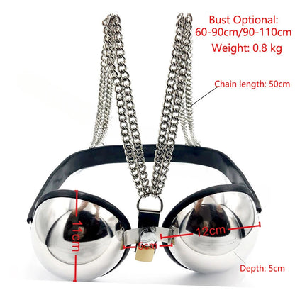 Stainless Steel Bra Female Chastity Device Breast Protection Limit Chastity Belt Cosplay Fetish Adult Game Sex Toys for Women