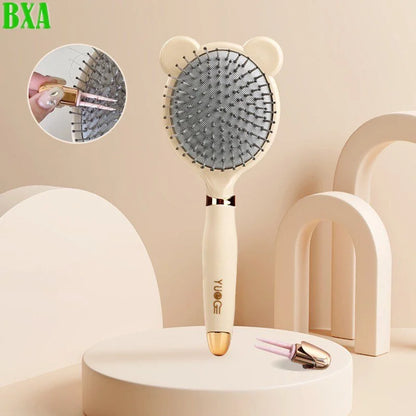 1pc Head Massage Comb Cute Comb Anti Static Exhaust Air Cushion Comb Home Women Long Hair Curling Fluffy Air Bag Comb