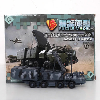 4D 1/72 Assemble Moldel Truck PMU Missile Systems Guided irradiation Radar Vehicle Plastic Puzzle Building Kit Military Car Toys