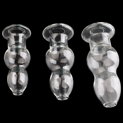 1pcs Big Glass Hollow Anal Plug See Through Butt Plugs Transparent Dildos Anal Plugs for Women Men Adult Sex Toys Products