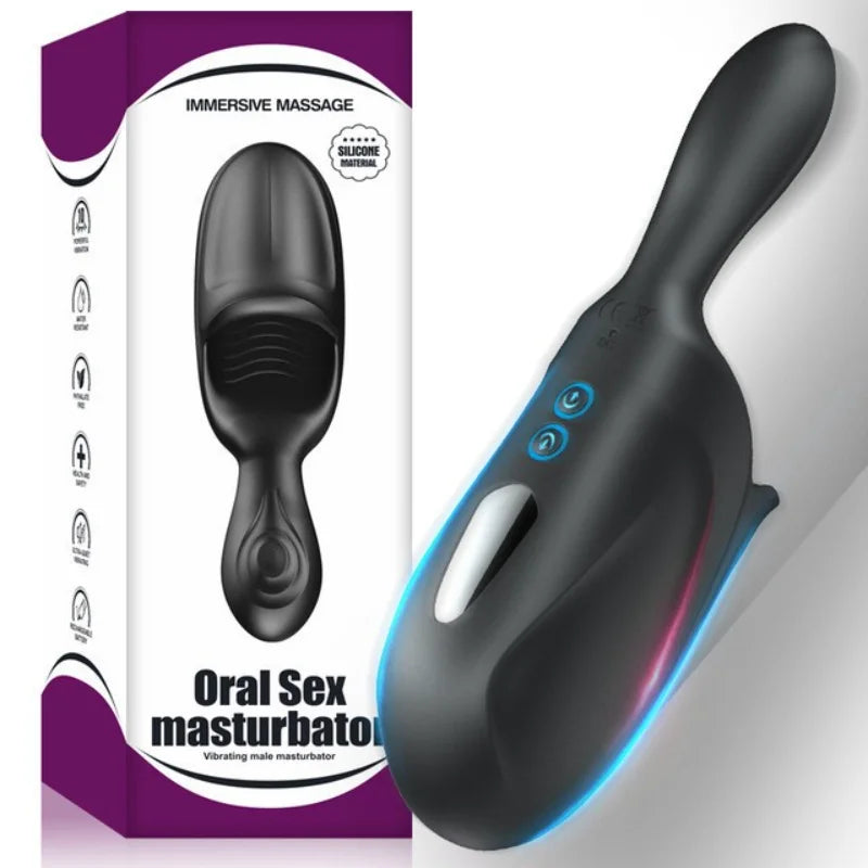 1PCS 10-Mode Vibrator Penis Delay Trainer Artificial Vagina Male Masturbator Glans Stimulate Massager Cup For Men