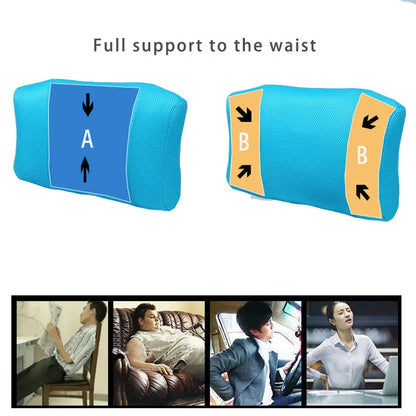 Portable Electric Massage Pillow Inflatable Lumbar Cushion Massage Pillow for Travel Office Car C ing to Wais Back Muscle Relax