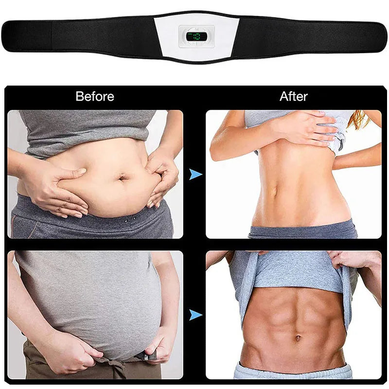 NEW Smart Stimulator Massager Strap Lumbar Abdominal Muscle Strap Electric Slimming Massager Fitness Weight Loss Fat Burning