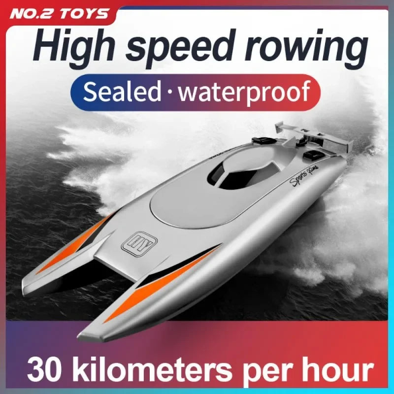 2.4Ghz Radio Rc Boat 30 Km/h High Speed Speedboat Large Capacity Battery Dual Motor Kid Toy Gift Waterproof Remote Control Boat