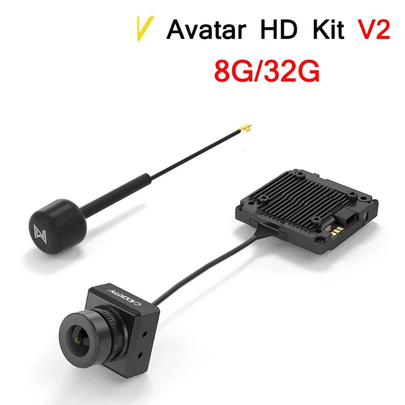 Walksnail Avatar HD Kit V2 1080P HD 160° FOV 2K Video Camera (Without Gyroflow) (With Gyroflow) Built-in Storage VTX for FPV