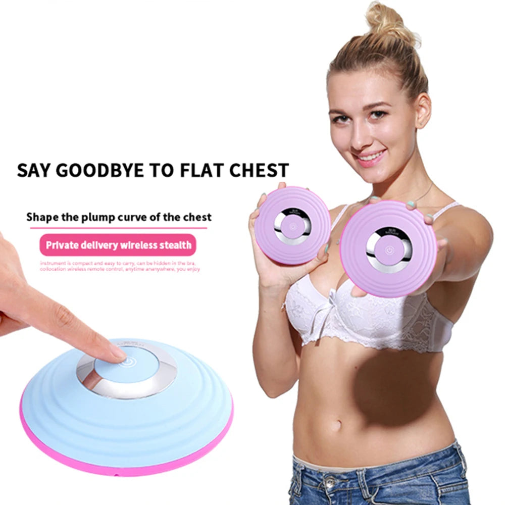 2pcs Electric Breast Massager USB Rechargeable Infrared Enlargement Breast Massage Vibrator Female Vacumtherapy Machine