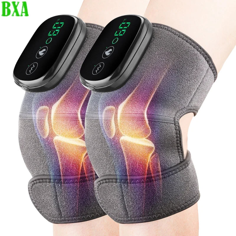 New 3 in 1 Electric Heating Therapy Knee Vibration Massager Leg Joint Physiotherapy Elbow Warm Wrap Arthritis Muscle Relaxation