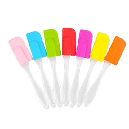 1PCS Silicone Cake Cream Butter Spatula Scraper Stir Cake Utensil Spatula Brush Mixing Knife Cooking Pastry Tools Random color