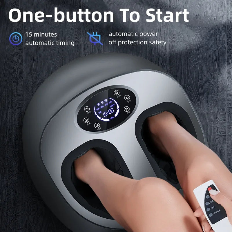 NEW 6D Electric Foot Massager Infrared Heating Therapy Shiatsu Massage Air Pressure Remote Control Fatigue Relief Gift