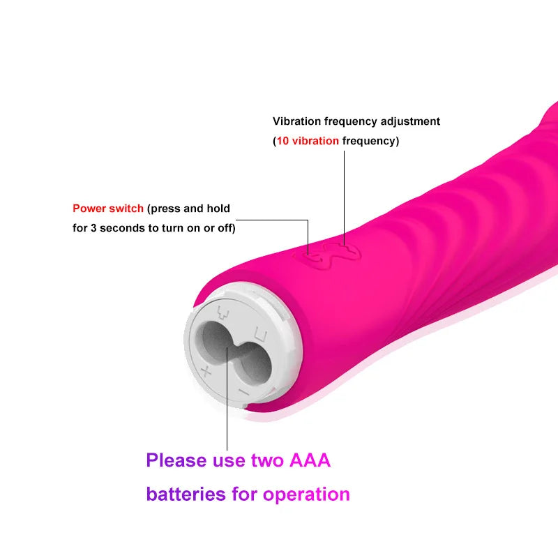 10 Frequency Vibrating Girl Stick Simulation Battery AV Vibrating Stick Female Appliance Masturbation Massager  Adult Sex Toy