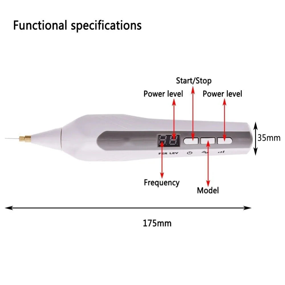 Electric Blackhead Removers Pen 9 Level Eyelid Lift Fibroblast Wrinkle Spot Tattoo Mole Removal Plasma Pen for Face Skin Lift