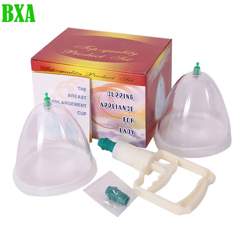 New Breast Buttocks Enlargement Pump for Lady Vacuum Cupping Body Massager Chest Enhancement Cupping with Suction Pump Therapy