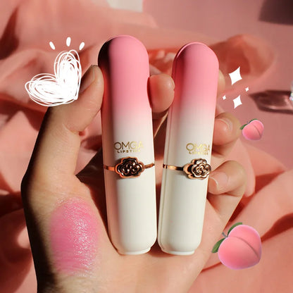 1pc Peach Color Lip Balm Crystal Temperature Change Lipstick Girl Moisturizing LongLasting Lip Gloss Makeup Lip Repair Cosmetic