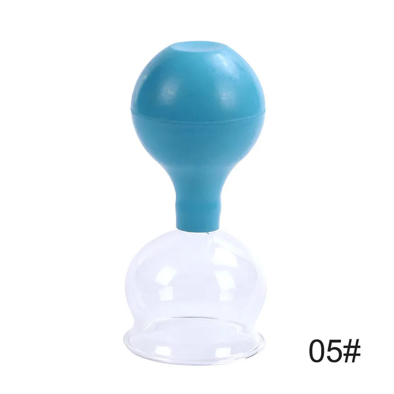 NEW Vacuum Cupping Sleeve Rubber Head Glass Suction Cup Massage Pot Anti-fat Massager Chinese New Therapy Massage Pot