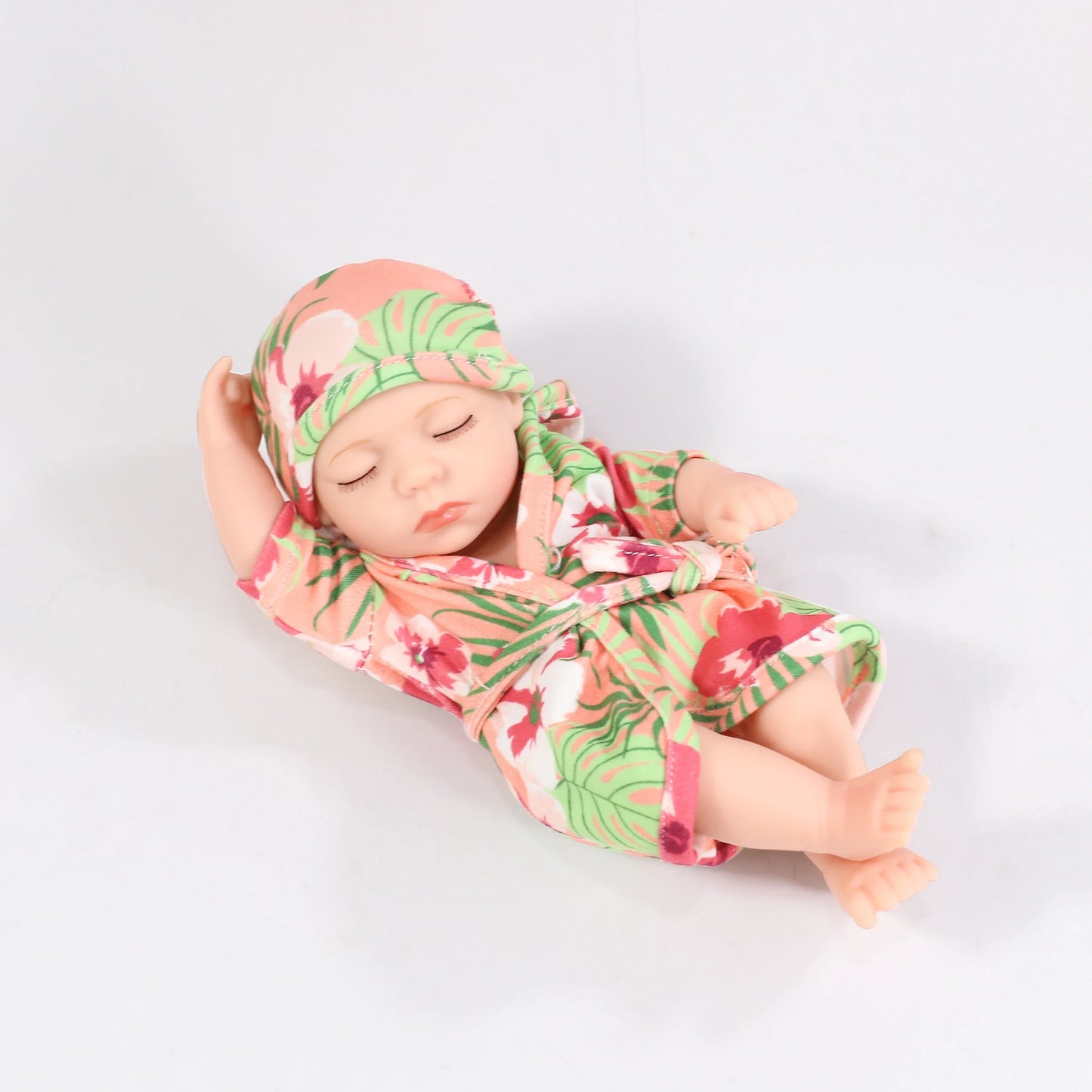 19cm Silicone Reborn Dolls Lifelike Reborn Baby Toys Waterproof Doll Cute Mini Sleep Soother Doll for Girls Birthday Gift