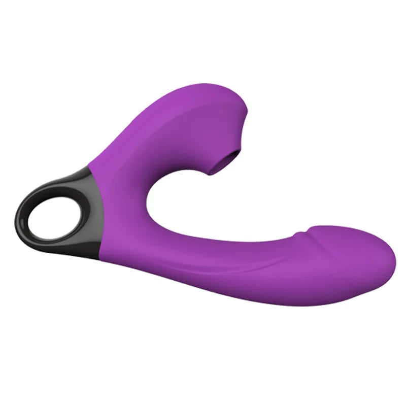 Strong Shock Dildo Massage Stick 10 Frequency Vibration 5 Sucking Modes Female G-Spot Clitoris Stimulation Vibrator Sex Toys