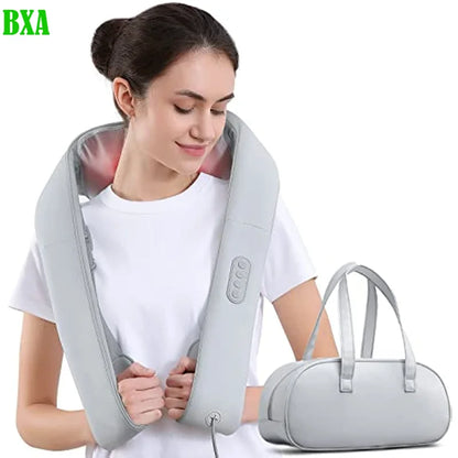 New Heating Neck Massager U Shaped Shawl Electric Back And Neck Massager Instrument Shiatsu Shoulder Muscle Relax Ultralight