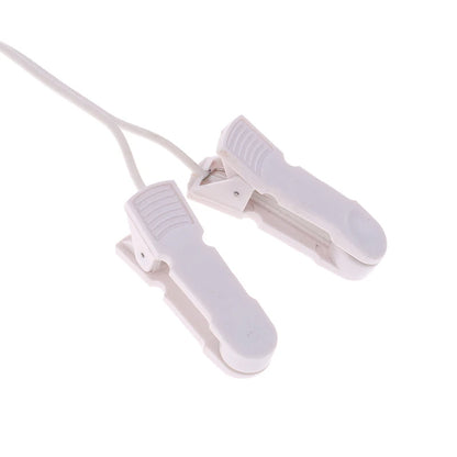 1PCS 3.5mm Plug Electrode Lead Wires Connecting Cables With 2 Ear Clips For Digital TENS Therapy Machine Massager